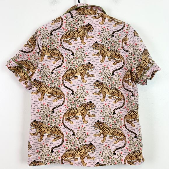 Printfresh Leopard Print Pajama Set in White and Brown - Picture 8 of 11